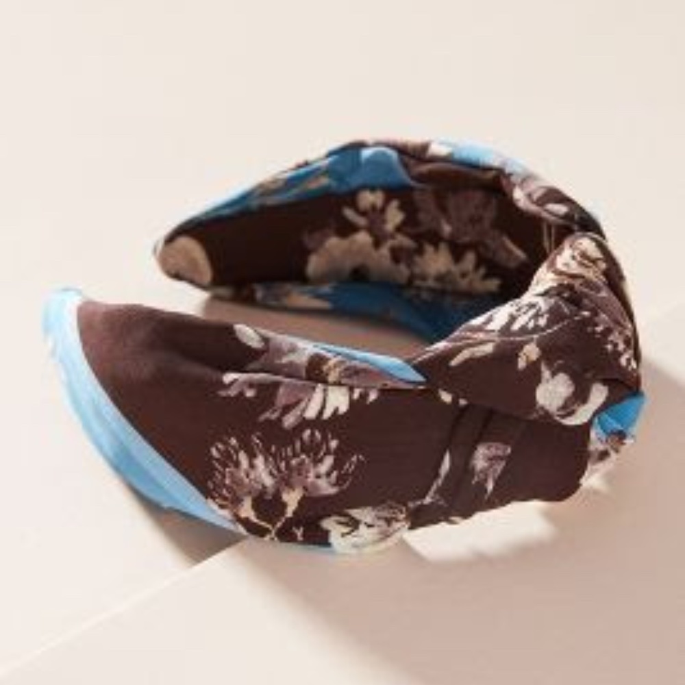 NWT ANTHROPOLOGIE YALIA KNOTTED HEADBAND Blue